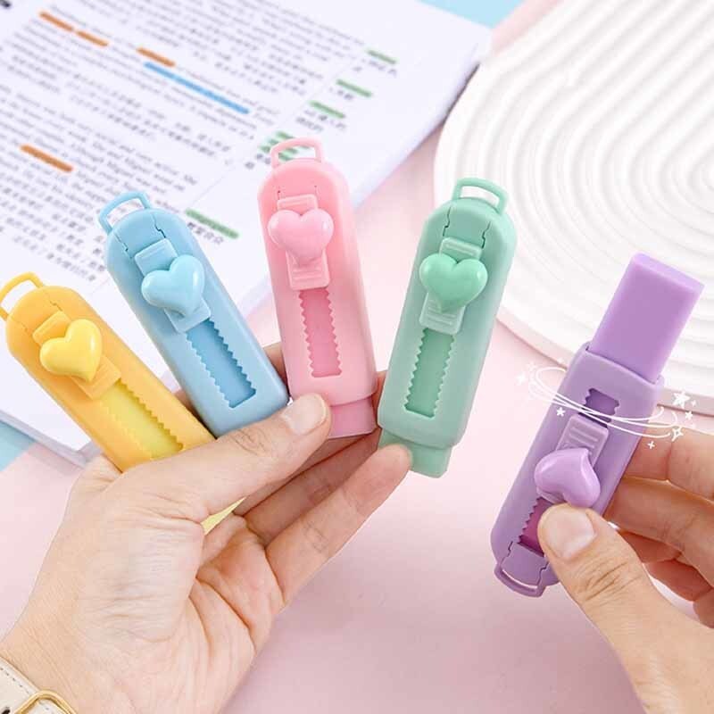 

1 Piece Cute Candy Color Kawaii Rubber Stationery School Office Supply Creative Novelty Pencil Eraser Novelty Pretty
