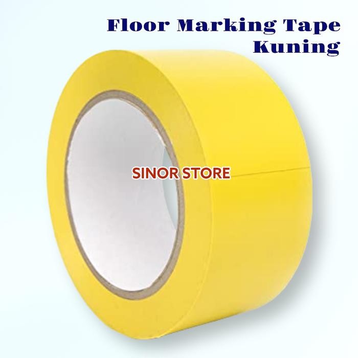 

Sale Floor Marking Tape Lakban Lantai PVC Police Line Dengan LEM - FULL KUNING Terlaris