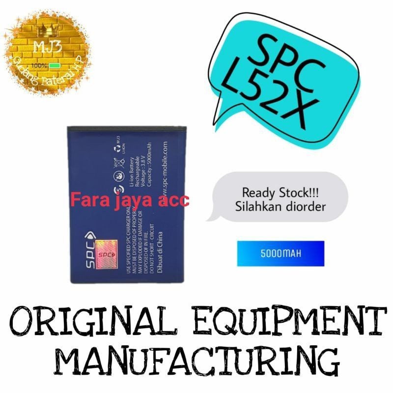 Baterai Battery Batre Original SPC L52X/S25 100% SPC