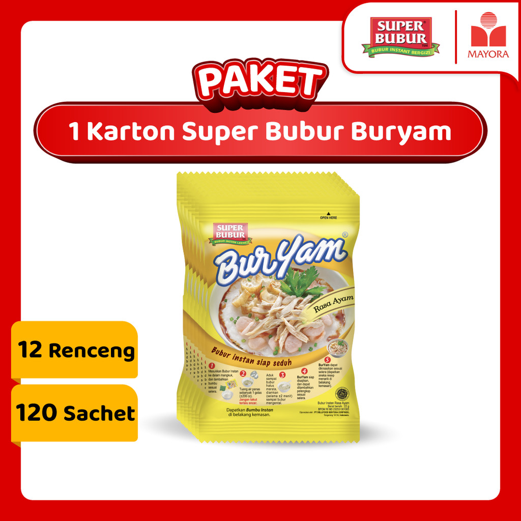 

Paket 1 Karton Super Bubur Buryam