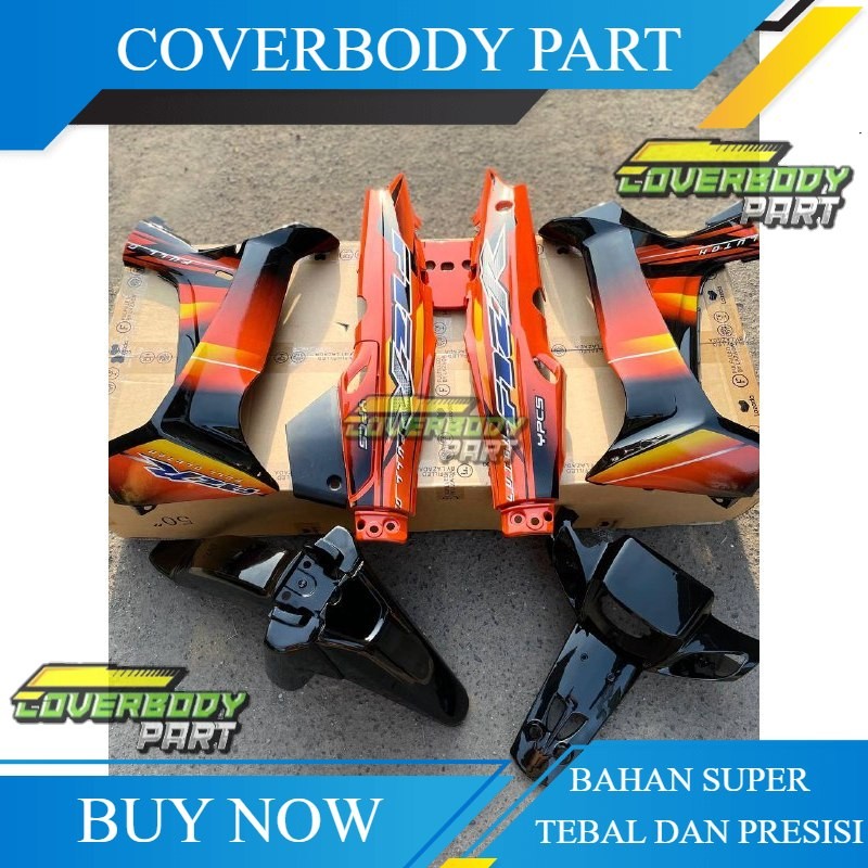 COVER BODY - PAKET BODY SET FULL HALUS YAMAHA FIZ R F1Z R MODEL OREN 2003 OREN HITAM 2003