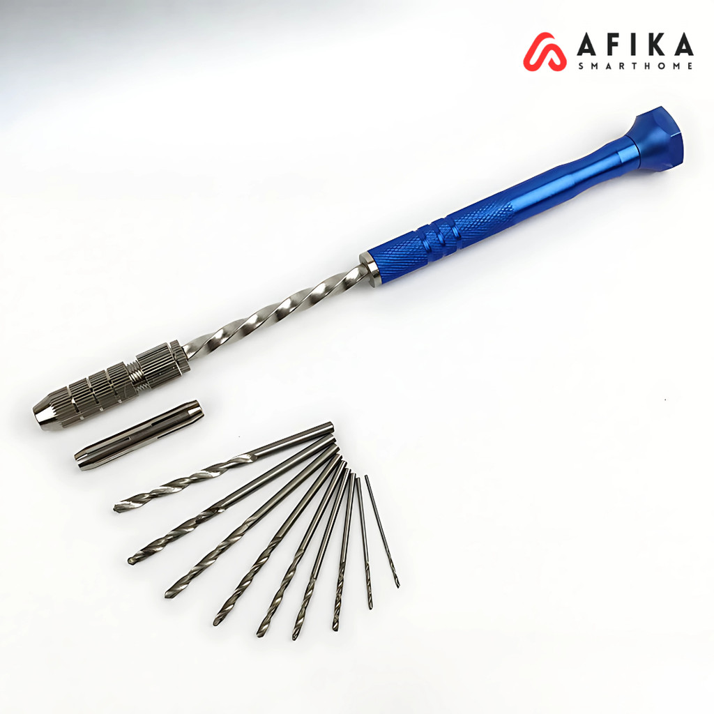 Blue Extended Semi-Automatic 0.5-3mm Hand Twist Drill with Drill bit