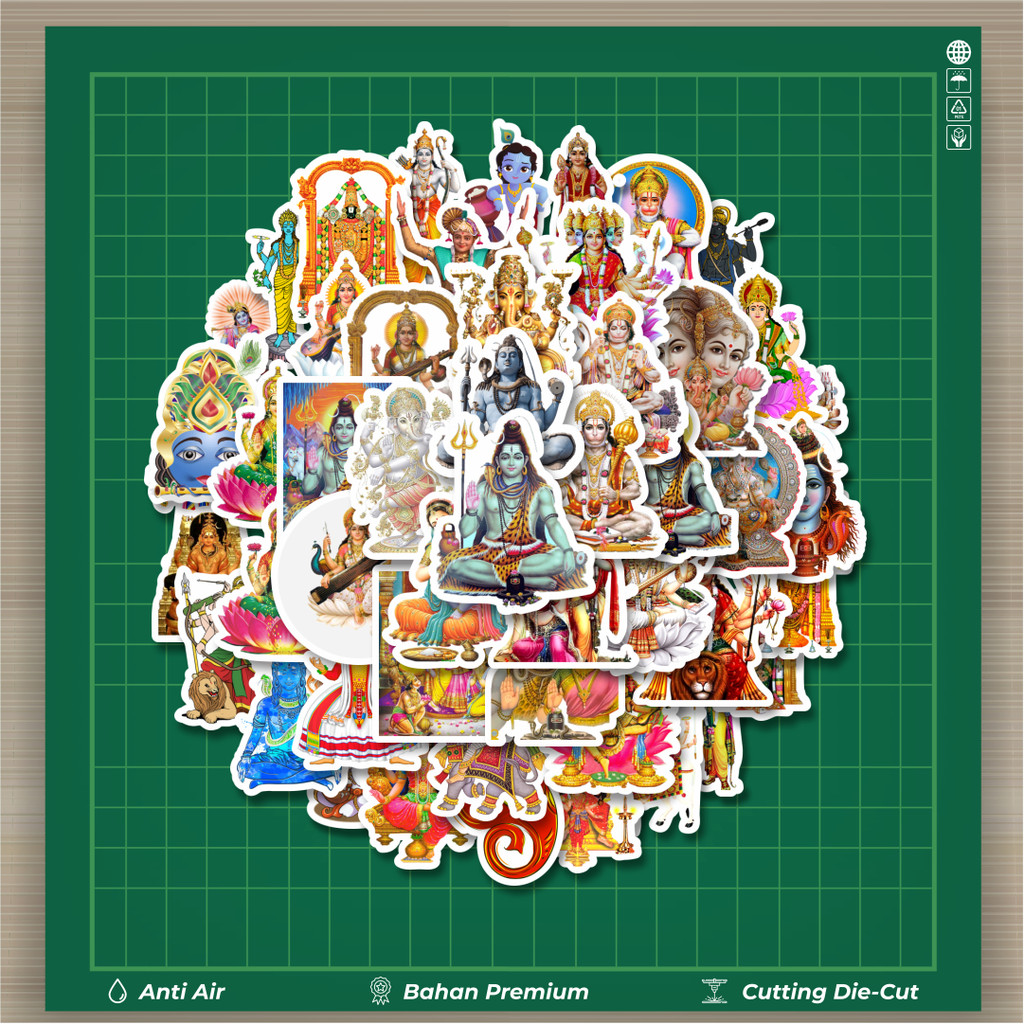 

HOT 50 PCS STIKER Stiker Hinduism God Mix 2 Stiker Fashion Cars Decal Dingin Kartu Album Custom Vinyl Anti Air- Sticker Aesthetic Buku Journal Koper Casing HP Tablet Laptop Helm Motor Botol Minum