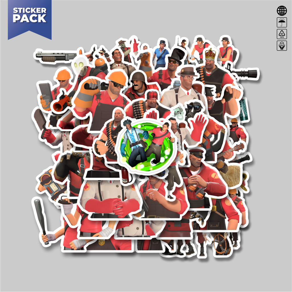 

[100PCS]Stiker Pack Stiker Game Series Team Fortres Character V9 Aesthetic Vinyl Anti Air Dekorasi Sticker Laptop Buku Journal Koper Helm Casing HP Gitar Helm Skateboard