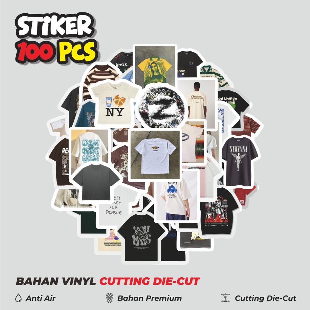 

Terbaru! 50 pcs Stiker T-Shirt V11 Dekorasi Lucu Kreatif untuk Notebook, Skateboard, HP
