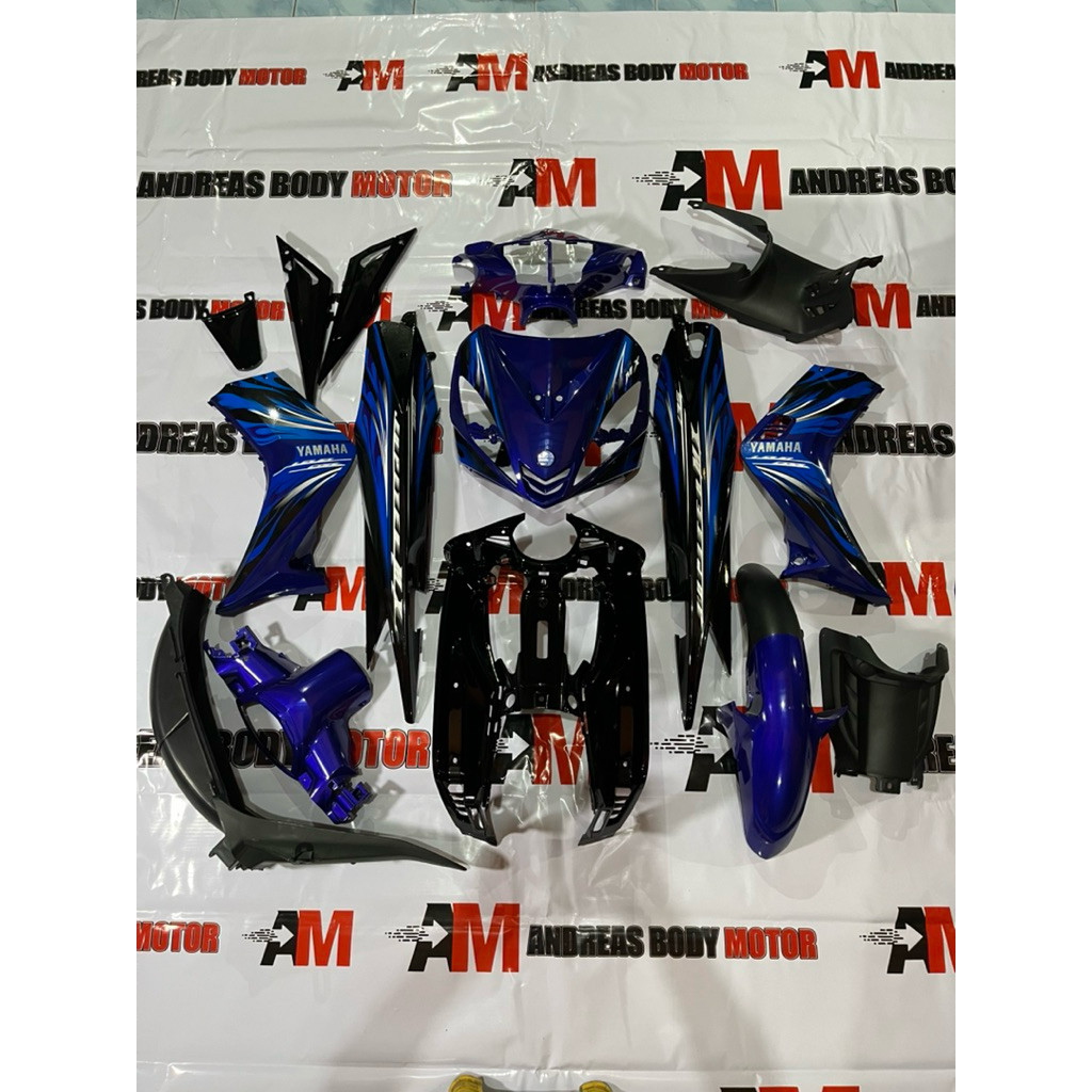 Full body halus kasar Jupiter Mx old warna biru hitam