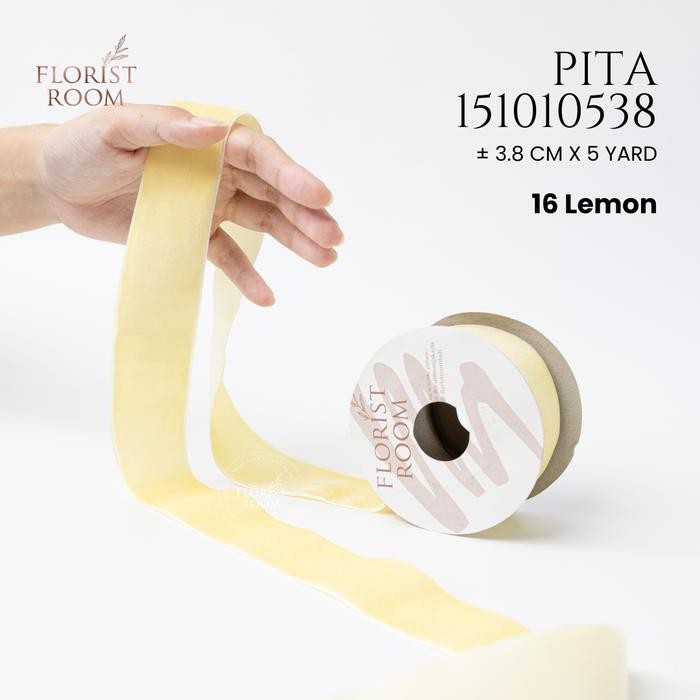 

promo Pita 151010538 ±3.8cm x 5yard - Velvet Ribbon - Beludru - 16 Lemon terlaris