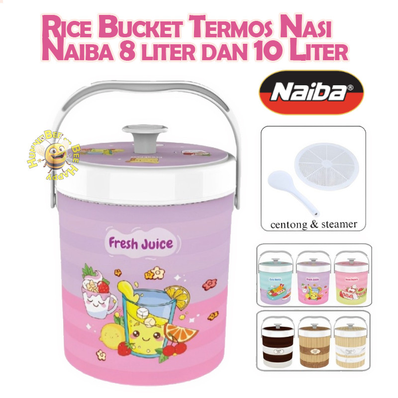 

Rice Bucket Termos Nasi Naiba 8 dan 10 Liter