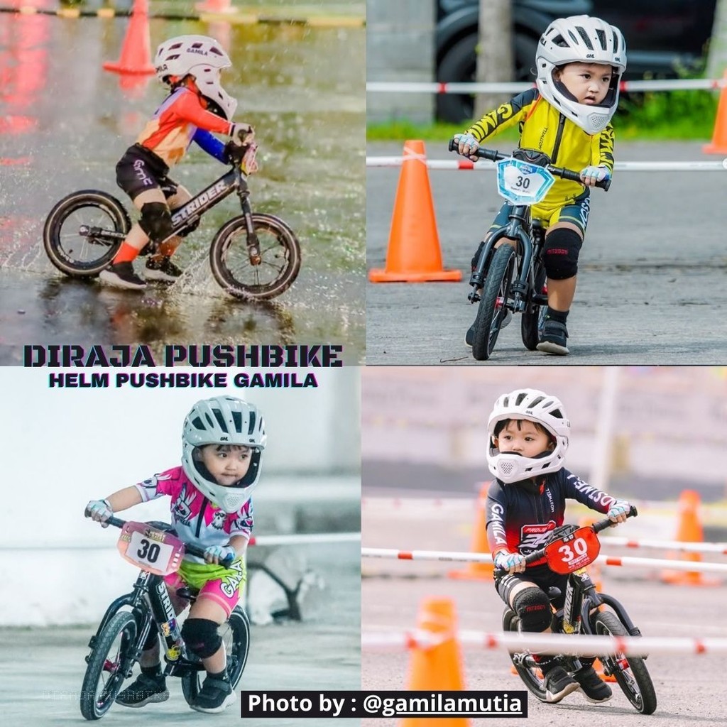 Helm Pushbike Fullface Gamila Sepeda Anak Balancebike Race