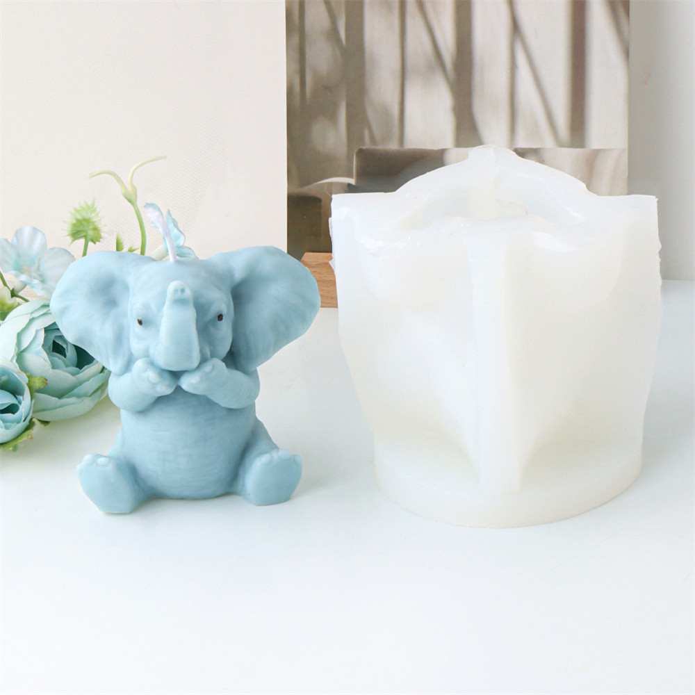 

Small Size Elephant Koala Animal Silicone Candle Mold DIY Gypsum Mold Cake Baking Tools Home Tabletop Decorating Crafting