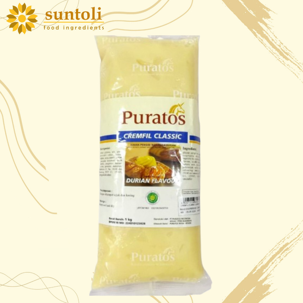 

PURATOS CREMFIL CLASSIC DURIAN / Filling Siap Pakai Rasa Durian - 1 kg