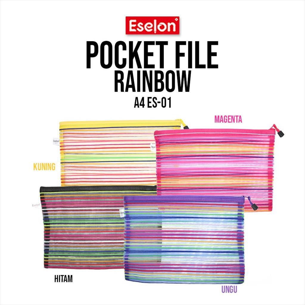 

♚Pocket File Rainbow A4 ES01 ESELON / Pocket File / Tempat Alat Tulis♚