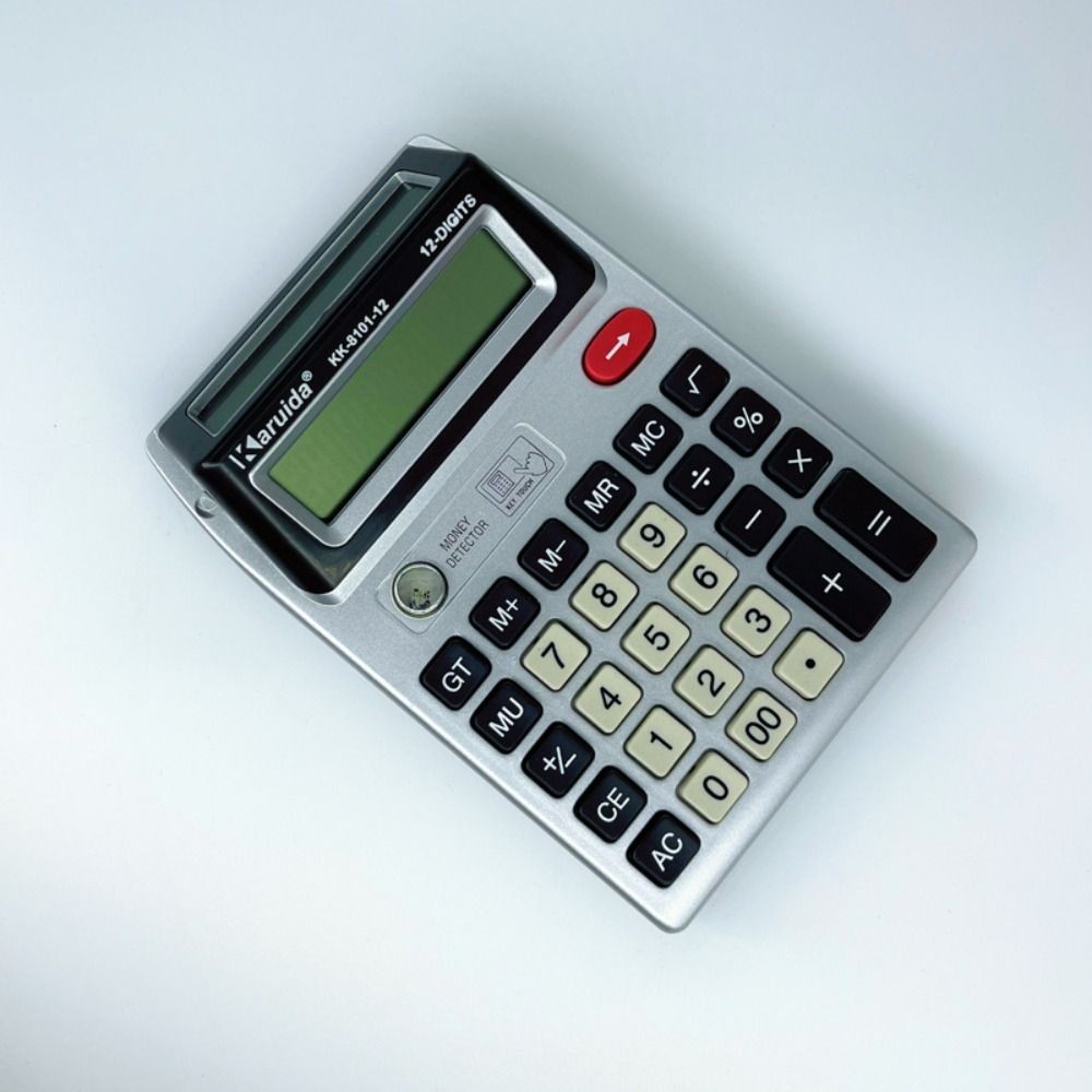 

Dual Screen 12 Digits Calculator Multifunctional Large Screen Display Mechanical Calculator Stationery Portable