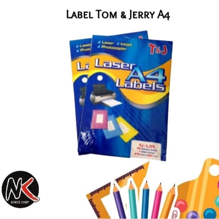 

Label/Self Adhesive Sticker A4 TOM & JERRY TJ-L.01 Laser (25 Lembar)