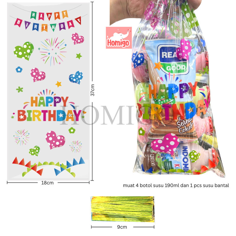

Homigo Plastik Hadiah Bingkisan Snack Ulang Tahun 18x37cm isi 50 lembar Karakter Lucu Plastik Snack Ultah Anak Cowok Cewek Ulang Tahun Plastik Biskuit Permen