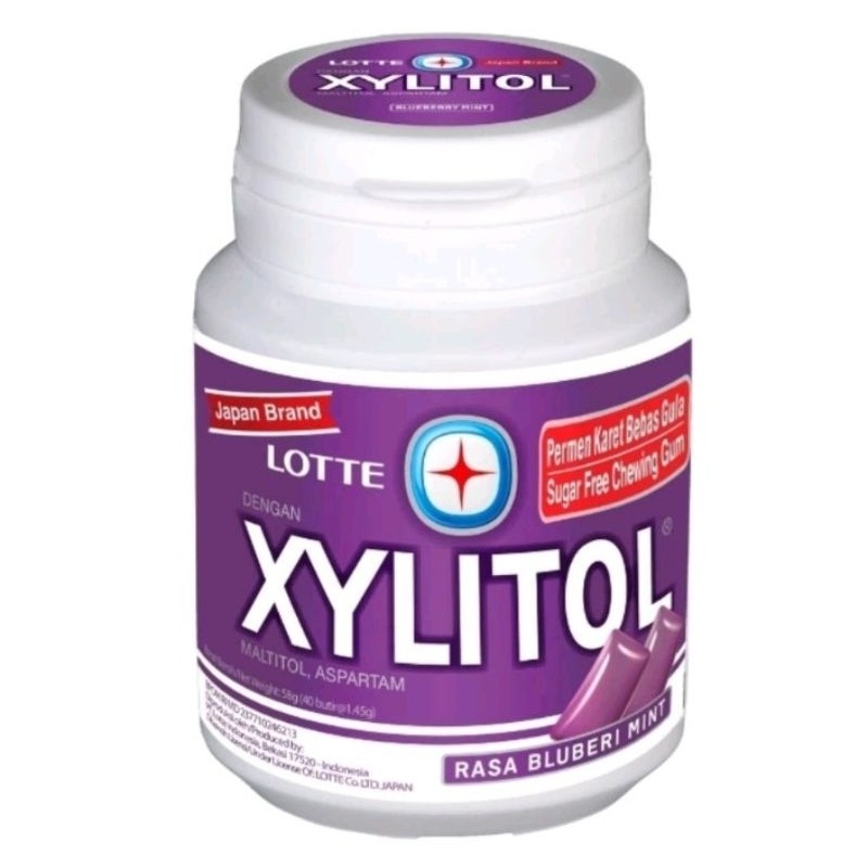 

Lotte Xylitol Gum Blueberry Mint 58gr 40 Butir