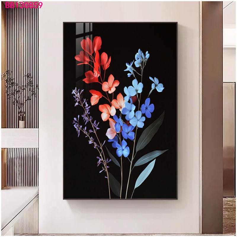 Wallpaper Stiker Dinding Bunga Aesthetic Dark - Stiker Dinding Kamar Tidur Mewah Elegan | Wallpaper 
