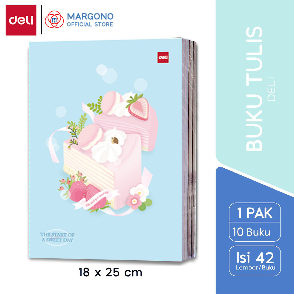 

Deli Buku Tulis Sekolah Panjang / Boxy B5 42 Lembar Sweet Day 2 - 10 buku (1 pak)