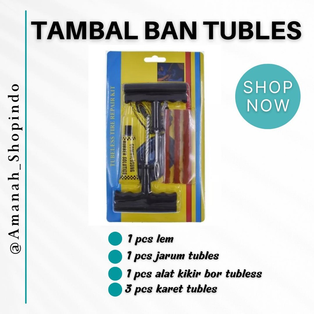 Paket Tambal Ban Tubles Mobil dan Motor