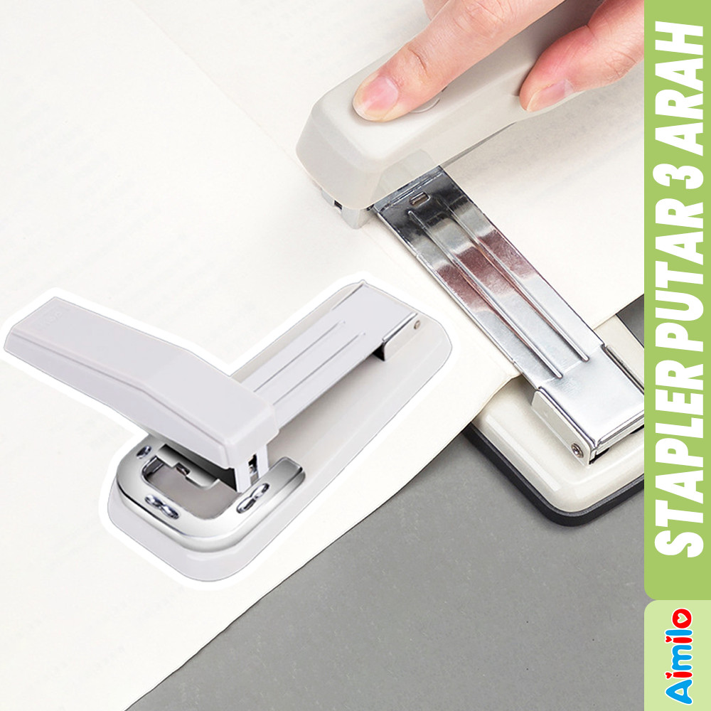 

Aimilo - Stapler 360 Derajat Staples Putar 3 Arah Rotatable Untuk Jilid Tengah Buku Stepler Besar