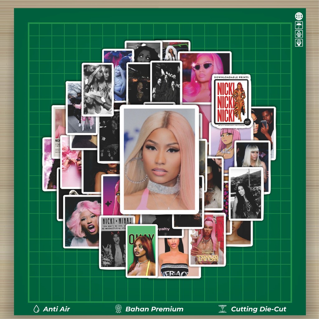 

HOT 50 PCS STIKER Stiker Nicki Minaj Rapper dan Penyanyi Stiker Fashion Cars Decal Dingin Kartu Album Custom Vinyl Anti Air- Sticker Aesthetic Buku Journal Koper Casing HP Tablet Laptop Helm Motor Botol Minum