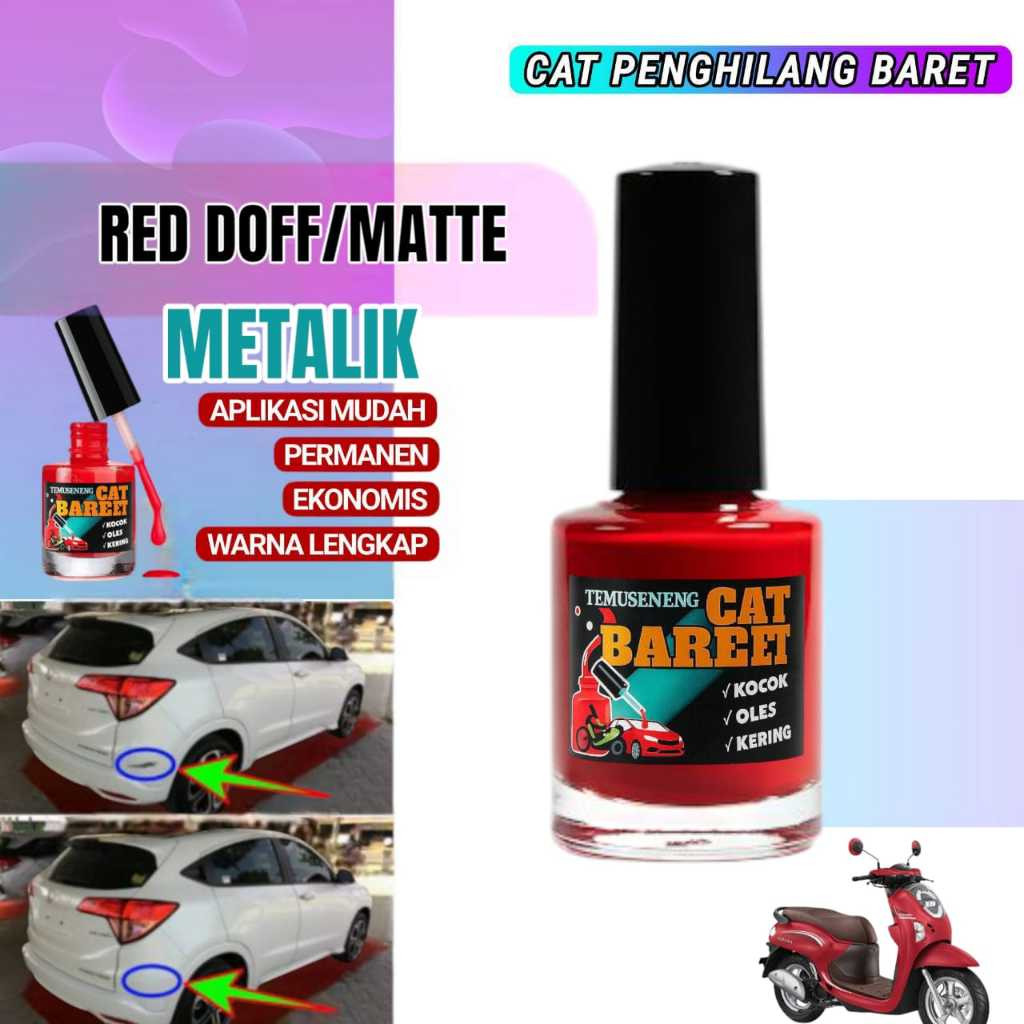 Cat Merah Doff Matte Red Dof Oles Pengilang Baret Lecet Mobil Motor