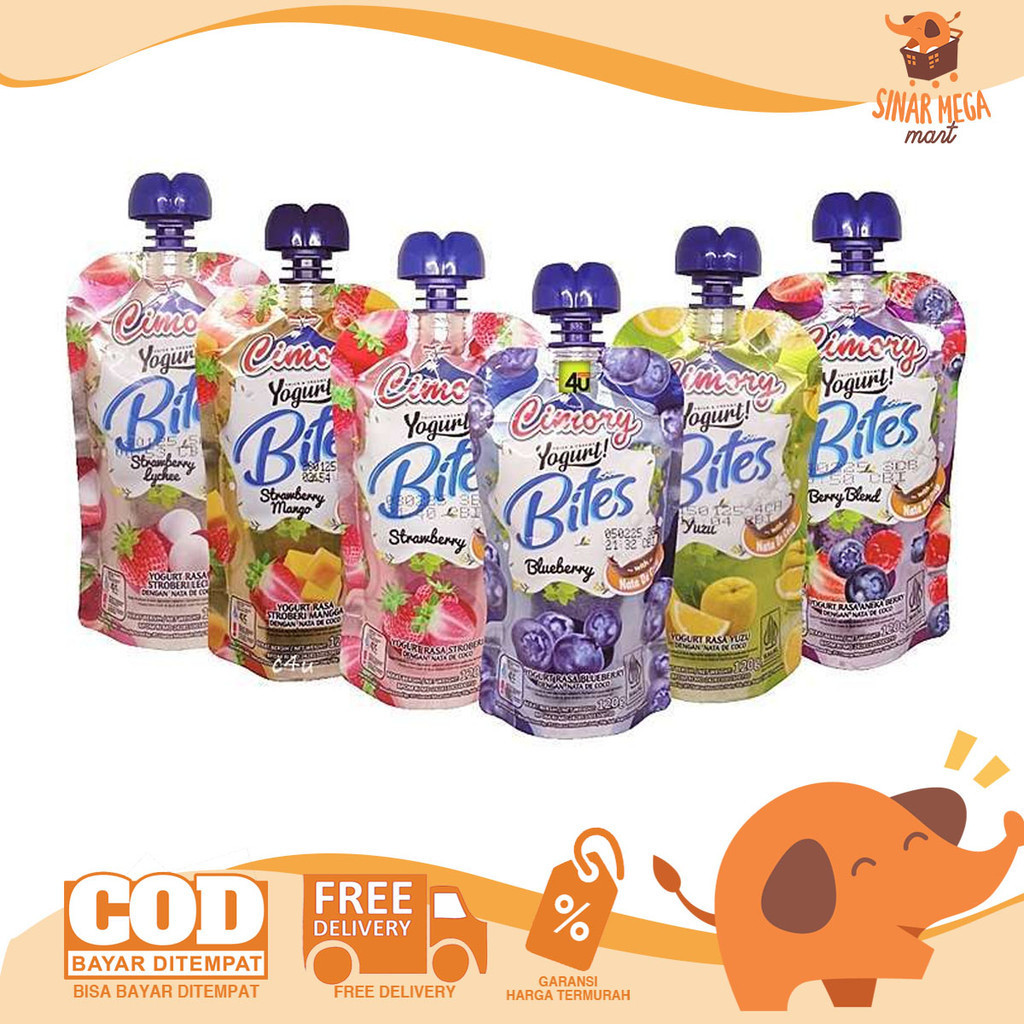 

Cimory Yogurt Bites with Nata De Coco 120gr | Cimory Yogurt Bites degan Nata de Coco | All Variant