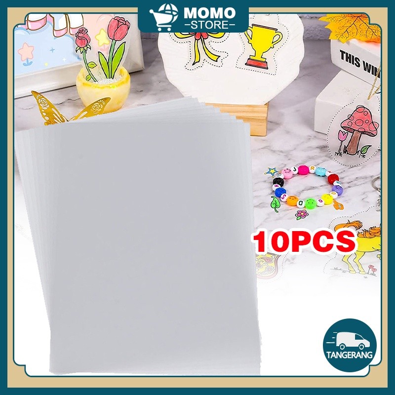 

COD 10 PCS Heat Shrink Paper Set, Clear Heat Shrink Sheets Kids, Shrinkable Plastic Sheets Craft