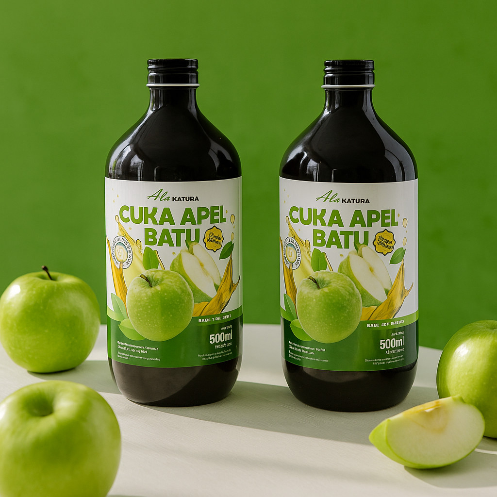 

Cuka Apel Batu Ala Natura Apple Cider Vinegar with Mother Paket 2 Botol Jaga Gula Halal dan BPOM