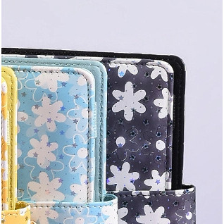 

A6 Snowflake Button PU Leather DIY Binder Notebook Only Cover Diary Books Schedule Covers School Stationery