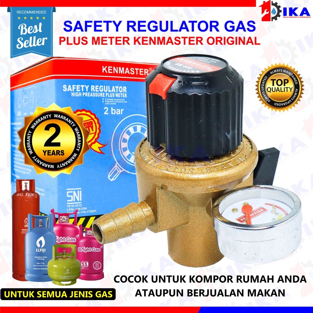 Regulator Gas Tekanan Tinggi Kenmaster + Meter KM-919 / Regulator Kepala Gas Ken Master High Pressur