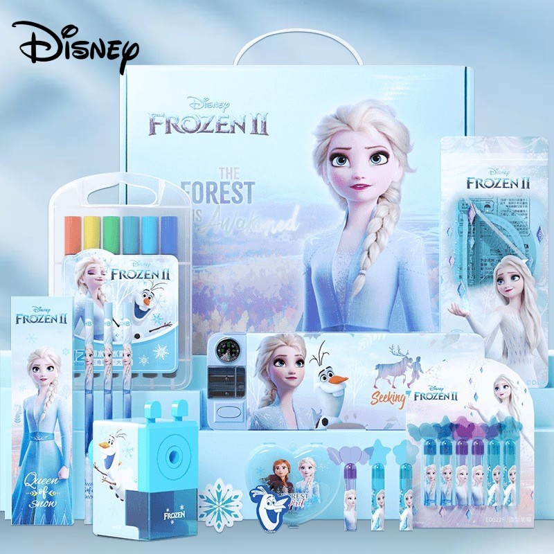 

Disney Stationery Gift Set Frozen Elsa Stationery Drawing Gift Box New Year's Gift for Children School Supplies