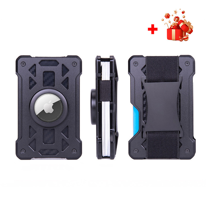 

For Apple Airtag Credit Card Holder Badge Wallet Money Clip Air Tag Case Billetera Inteligente Business Rfid New Bring Cartera