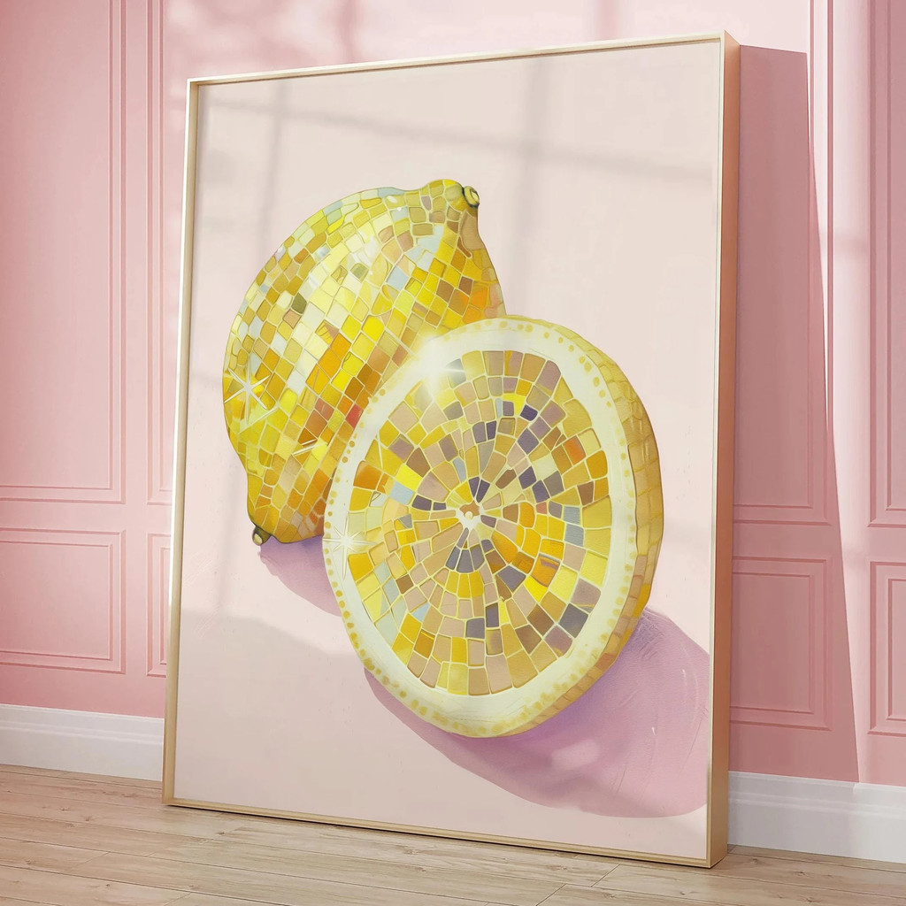 

Disco Fruit Poster Canvas Art Frameless Painting for Living Room Kitchen Wall Decor Modern Abstract Art Home Decor Gift Idea