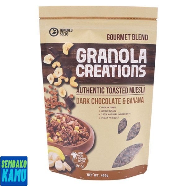 

granola Creations Dark Cokelat & Banana 400 gr