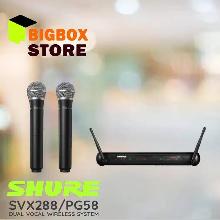 Microphone Wireless SHURE SVX288/PG58 Original Mikrofon Handphone