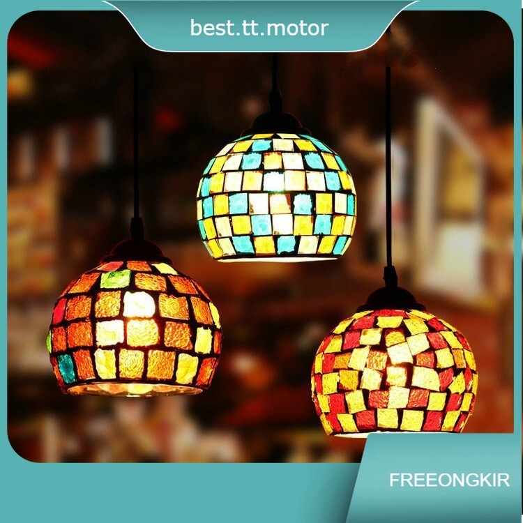 Lampu Mozaik Turki atau Lampu Hias atau Lampu Gantung Bulat