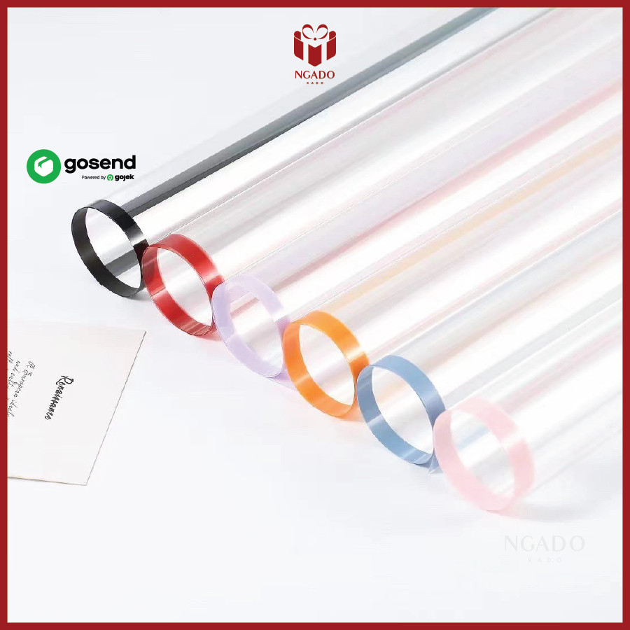 

[20 Lembar] Flower Wrapping Paper OPP Transparan Bening Kertas Buket Frame Transparent Cellophane Waterproof Hand Bouquet
