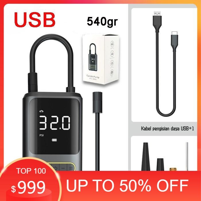 Pompa Ban Electric Air Pump Inflator Portable USB Lighter Pompa Ban Motor Pompa Sepeda Mobil Pompa A