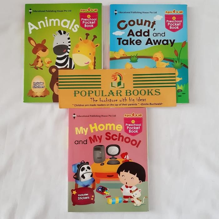 

Preschool Pocket Book Series ( Ages 4 & up ) - includes stickers - Animals