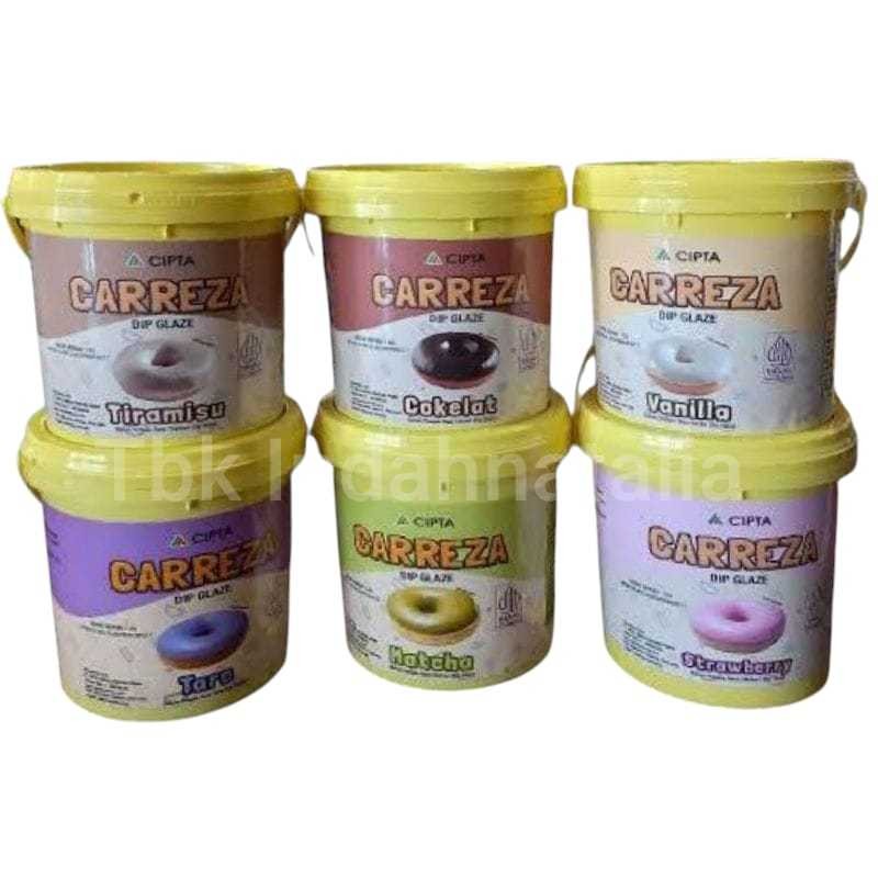 

Carreza Dip Glaze 1kg All Varian / Topping Donat RASA LENGKAP