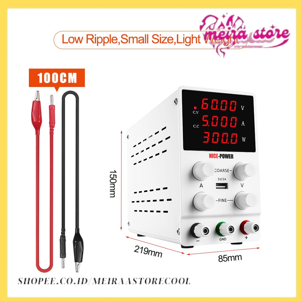 Nice-Power SPS605 60V5A300W 30V15V12V Switching DC Power Supply Single Channel Adjustable SMPS Digit