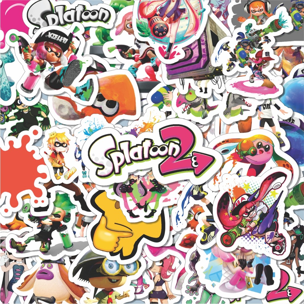 

100PCS Lucu Stiker Game Series Splatoon Karakter Mix 3 Stiker Aesthetic Stiker Anti Air Stikers Berperekat Waterproof sticker decal buat Motor Helm Buku Journal Koper Casing HP Laptop Botol Minum Hadiah anak