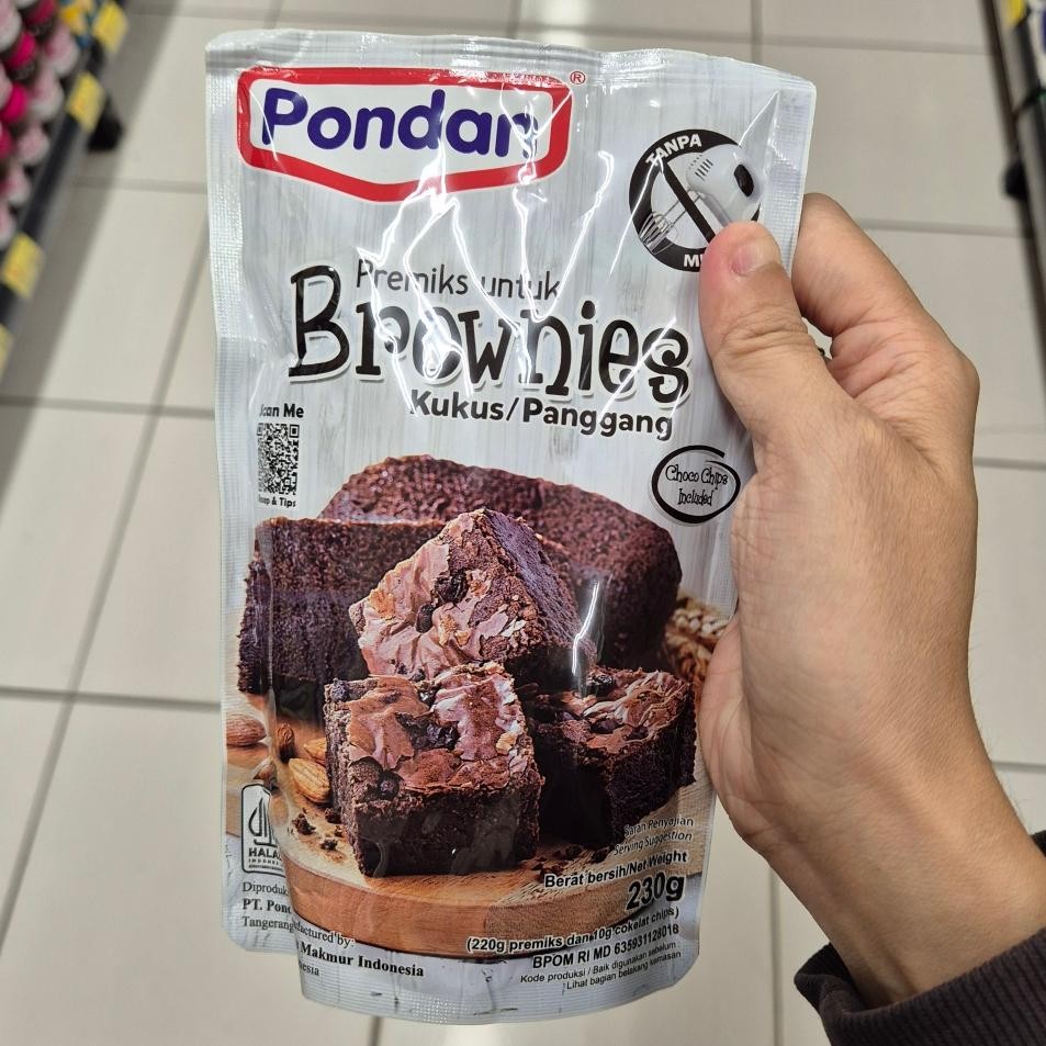 

Pondan Brownies kukus panggang brownies 230gr