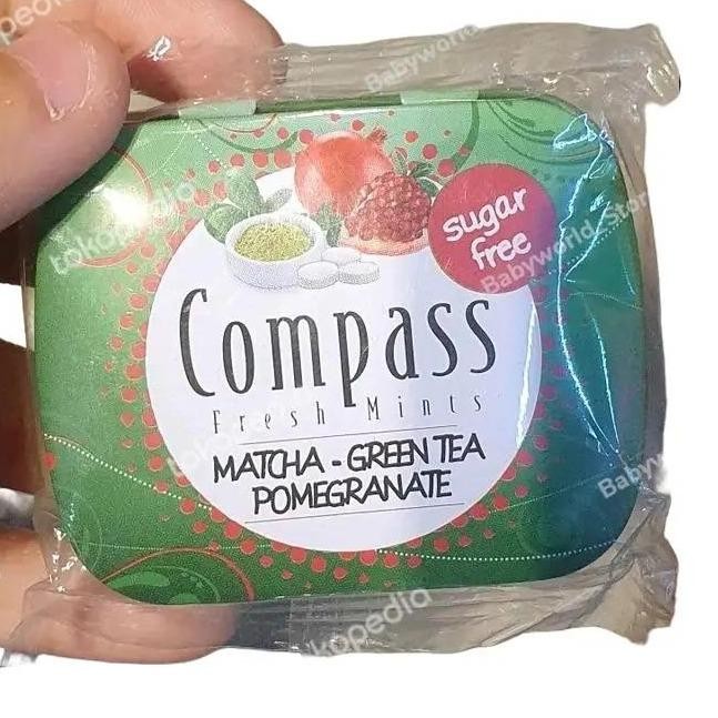 

Compass Fresh Mints Permen Sugar Free Matcha Green Tea Pomegranate 14gr