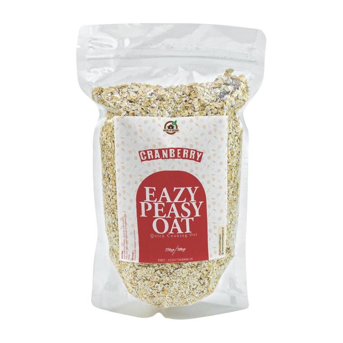 

Eazy Peazy Oat Cranberry Oatmeal House Of Organix bebas lemak trans 12 bulan - 250 Gr
