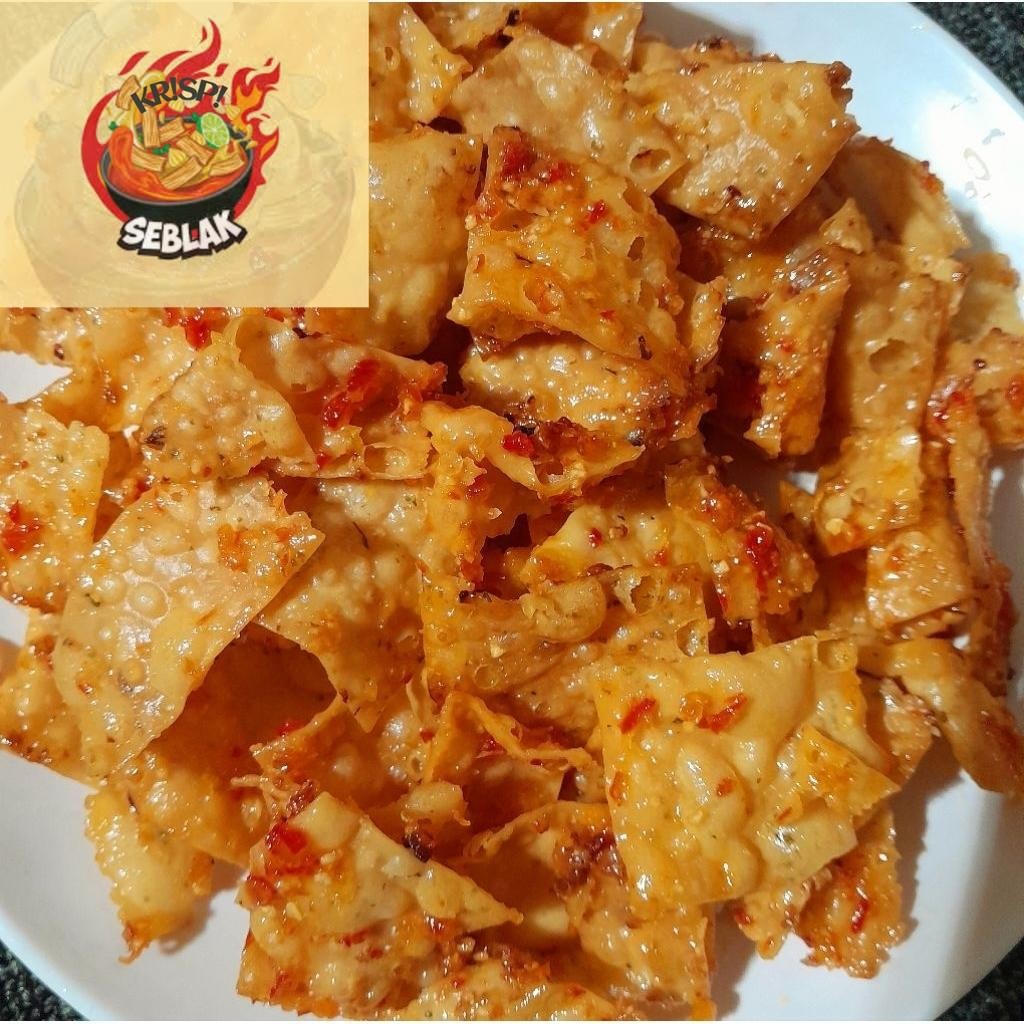

Seblak krispi Keripik Pangsit Pedas Manis 1kg Termurah Seblak