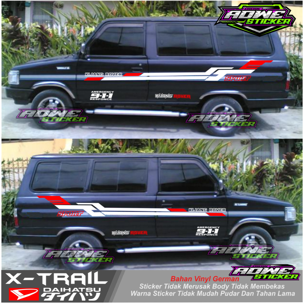 Stiker Mobil Kijang Rover Model Simple