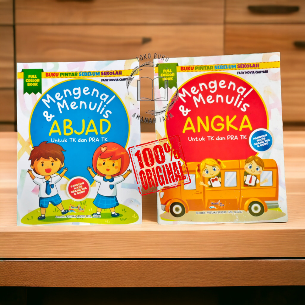 Paket 2 Buku Mengenal dan Menulis Abjad & Angka // Panduan Belajar Membaca Asyik Untuk Anak TK-SD