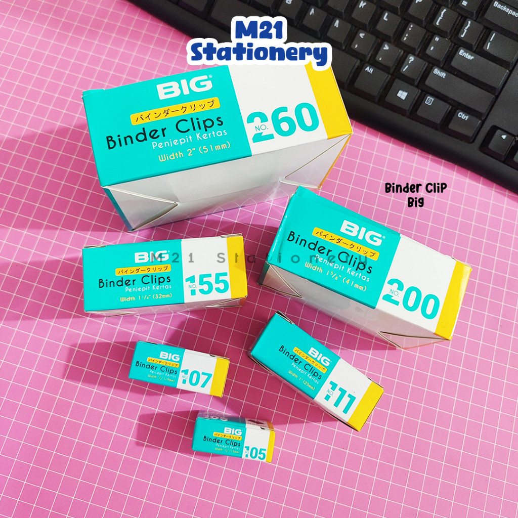

(1 PACK) BINDER CLIP BIG / 260 280 PENJEPIT KERTAS KLIP BESI PAPER CLIP STATIONERY MURAH LENGKAP